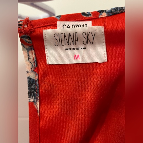 Sienna Sky Red and Blue Floral Romper - Picture 4 of 7